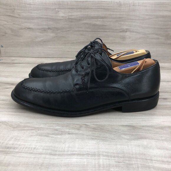 Mezlan Shoes Mens 10M Black Leather Lace Up Derby Moc Toe Oxfords main image 7